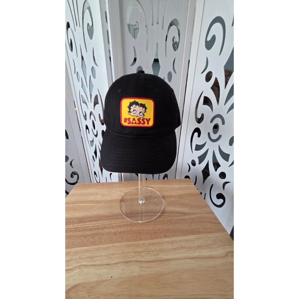 Betty Boop Sassy Black Baseball Hat NWT H3 Headwear Adjustable Cap OSFM Retro